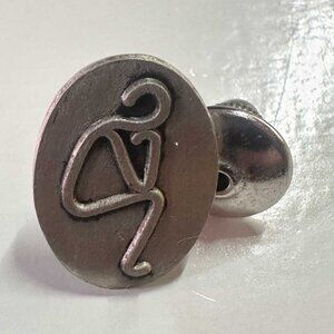 Vintage 925 Silver Rodin's The Thinker Lapel Pin Tie Tack - Art Sculpture